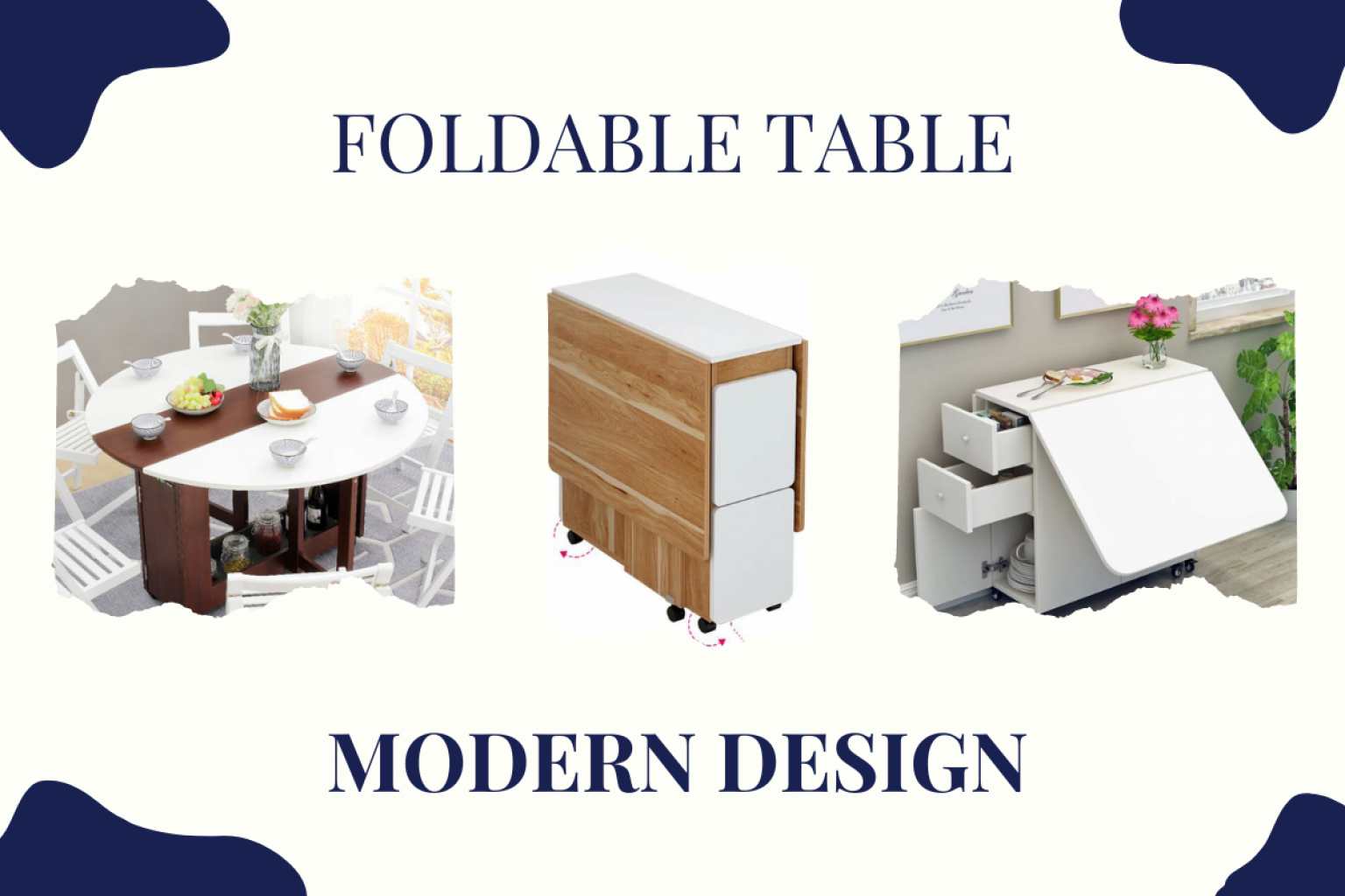 foldable table wood