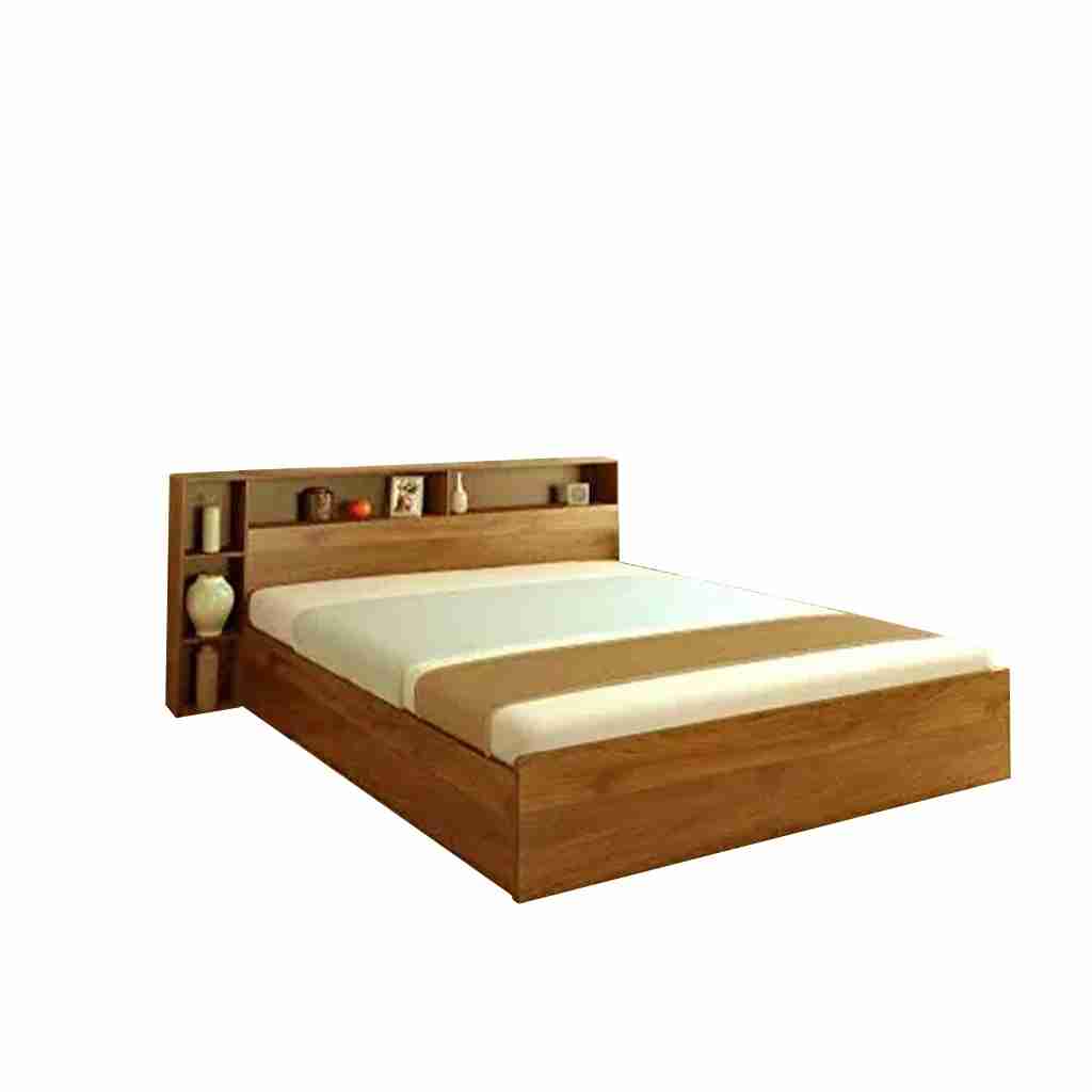 Modern wood bed- سرير خشب تصميم مودرن بني
