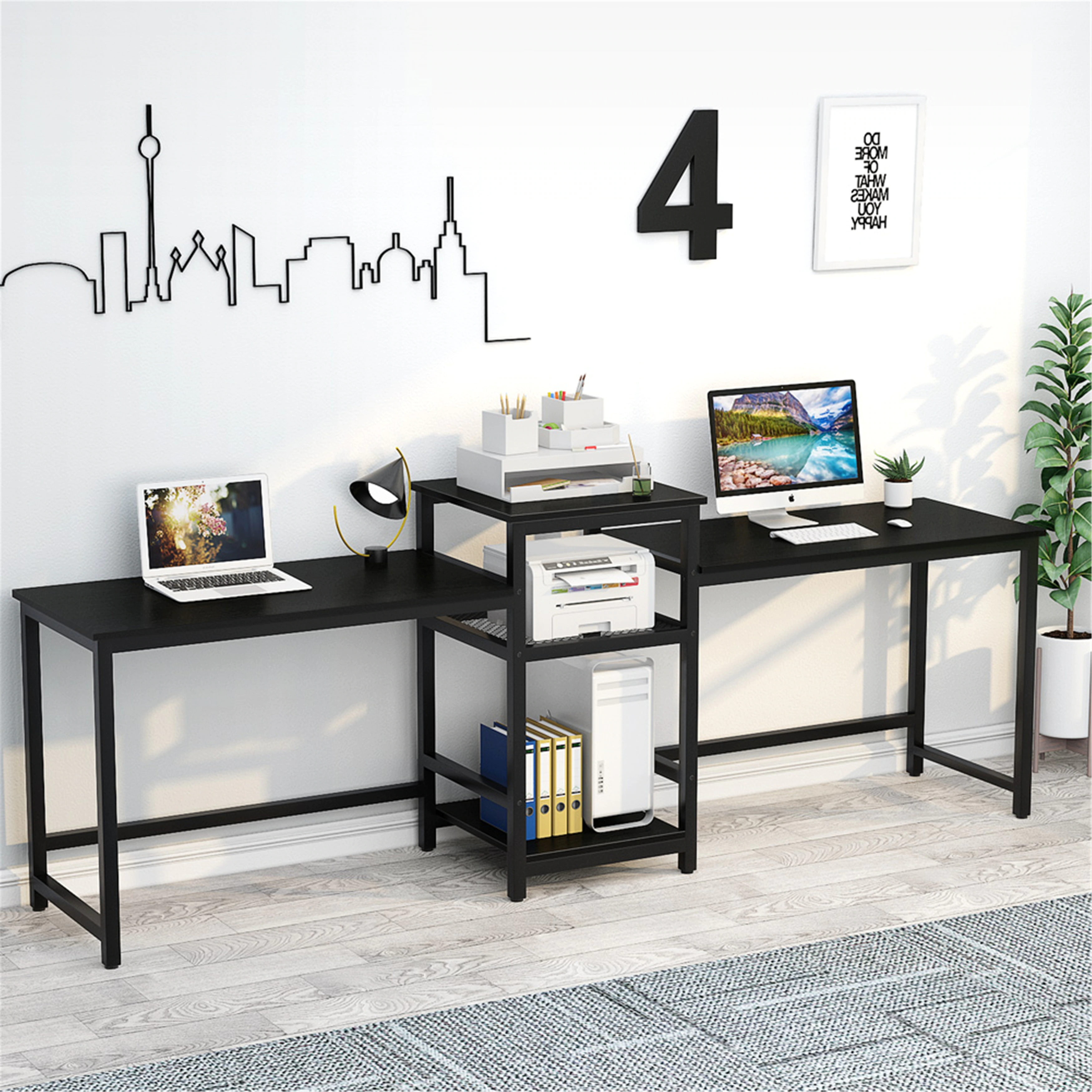 مكتب مزدوج تصميم مودرن - Modern desk 250cm
