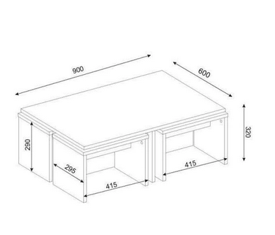 Modern livivng table - ترابيزة جانبية 5 قطع