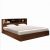 Modern wood bed-سرير خشب تصميم مودرن بوحدة ارفف -CM-BR15