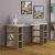 Office furniture- wood desk with side shelves 120*50*75