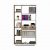 Modern side storage unit with shelves – Home Furniture 80cm